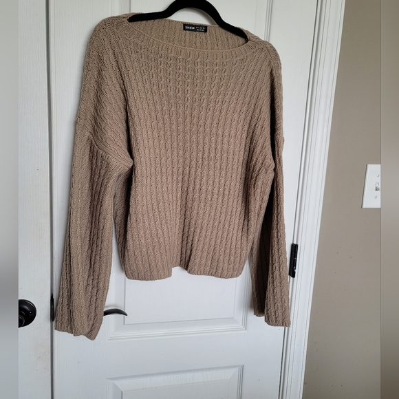 SHEIN Beige Knit Sweater | Size Small | Like New - Picture 6 of 6